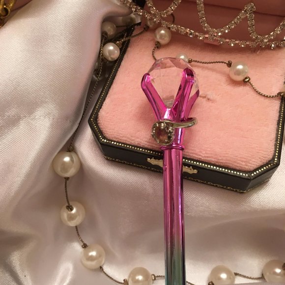 RARE vintage 10k white gold pink sapphire ring with diamonds - Picture 5 of 11